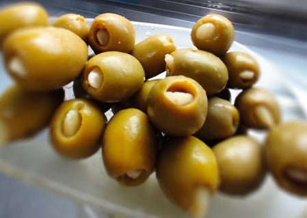 Green olives pitted with almond 500gr